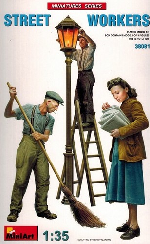 Miniart 38081 street workers - miniart,