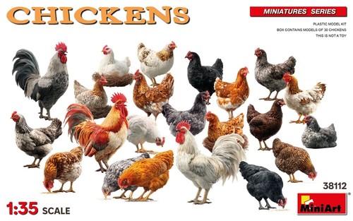 Miniart 38112 35 chickens - 38112,